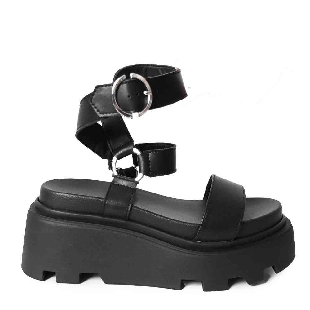 Altercore - Marilla Vegan Sandales à plateforme - Noir Product image